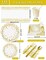 141 Pieces White Gold Party Supplies, Party Dinnerware Sets Include Paper Plates Napkins Cups Silverware, for Wedding Bridal Shower Engagement Birthday Parties Decoration -20 Serves